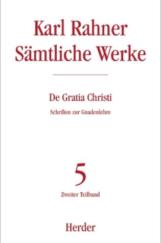 Cover of de Gratia Christi