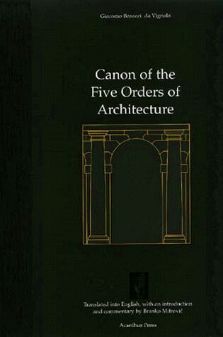 Cover of Canon of the Five Orders of Architecture