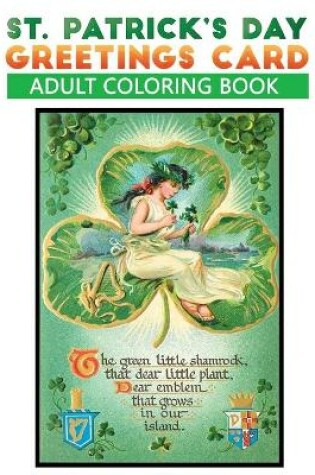 Cover of st patrick's day greetings card adult coloring book