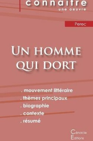 Cover of Fiche de lecture Un homme qui dort de Georges Perec (analyse litteraire de reference et resume complet)