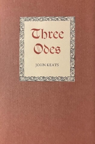 Cover of Three Odes