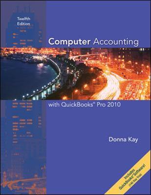 Book cover for Computer Accounting with QuickBooks Pro 2010