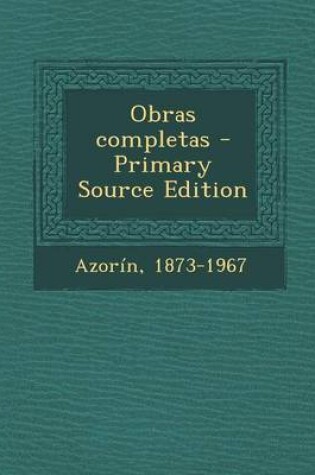 Cover of Obras completas