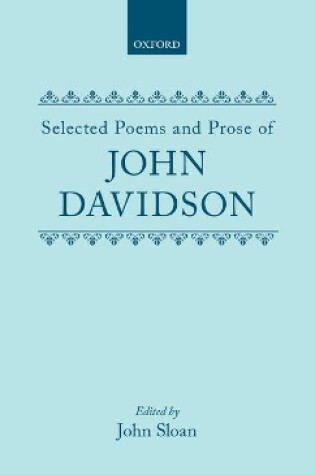 Cover of Selected Poems and Prose of John Davidson