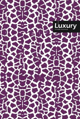 Book cover for Luxury Lifestyle, Animal Print, Write-in Notebook, Dotted Lines, Wide Ruled, Medium Size 6 x 9 Inch, 288 Pages (Purple)