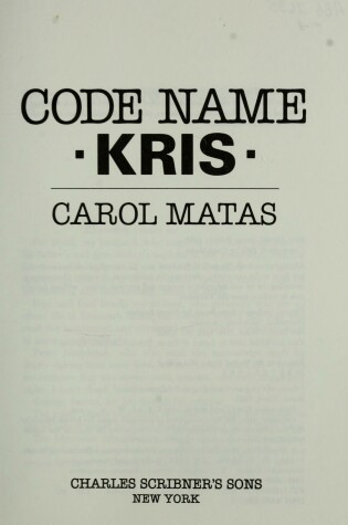 Cover of Code Name Kris