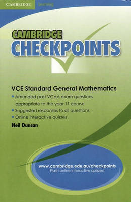 Cover of Cambridge Checkpoints VCE Standard General Maths