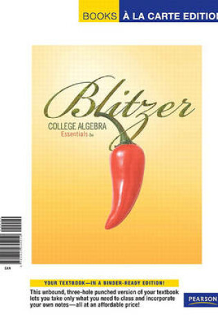 Cover of College Algebra Essential, Books a la Carte Edition