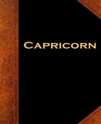 Cover of Capricorn Zodiac Horoscope Vintage School Composition Book 130 Pages