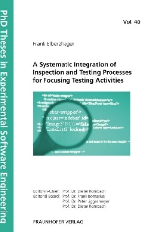 Cover of A Systematic Integration of Inspection and Testing Processes for Focusing Testing Activities.