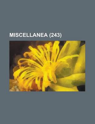 Book cover for Miscellanea (243)