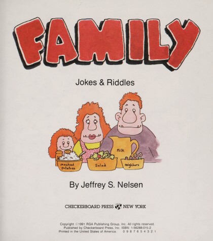 Book cover for Family Jokes and Ridles