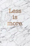 Book cover for Less is more