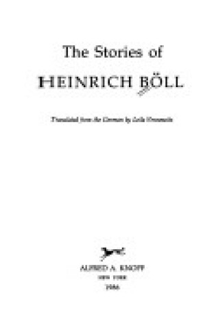 Cover of Stories Heinrich Boll