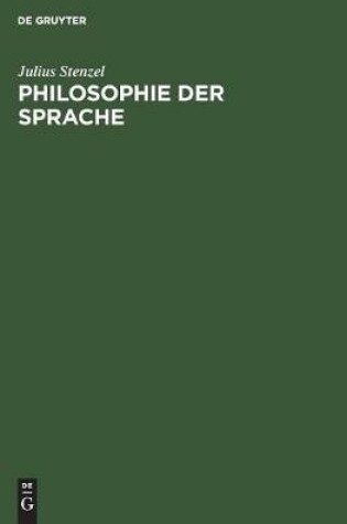 Cover of Philosophie Der Sprache