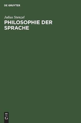 Book cover for Philosophie Der Sprache