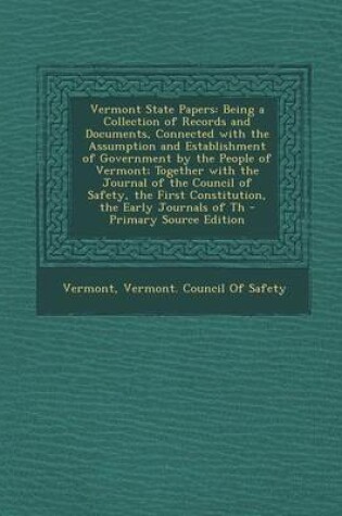 Cover of Vermont State Papers