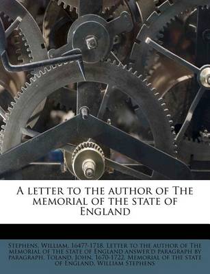 Book cover for A Letter to the Author of the Memorial of the State of England