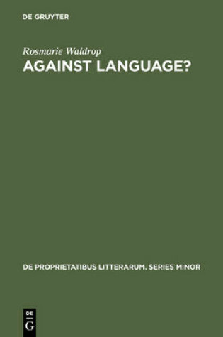 Cover of Against Language?