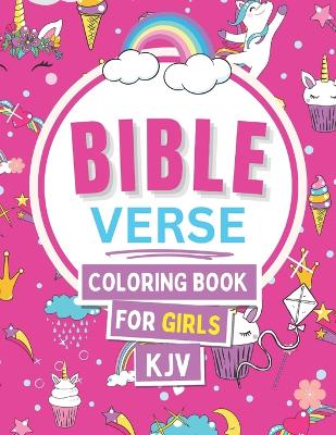 Book cover for Bible Verse Coloring Book for Girls KJV