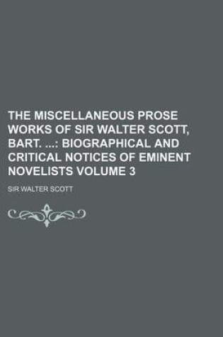 Cover of The Miscellaneous Prose Works of Sir Walter Scott, Bart. Volume 3