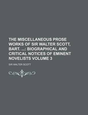 Book cover for The Miscellaneous Prose Works of Sir Walter Scott, Bart. Volume 3