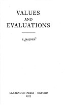 Book cover for Values and Evaluations