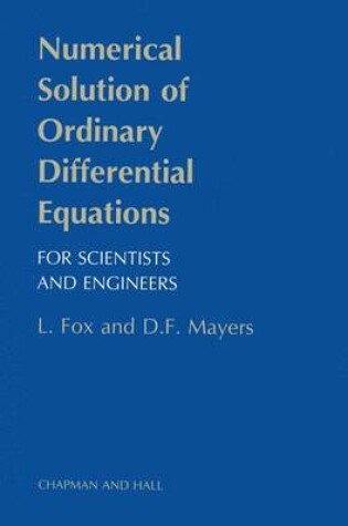 Cover of Numerical Solution of Ordinary Differential Equations