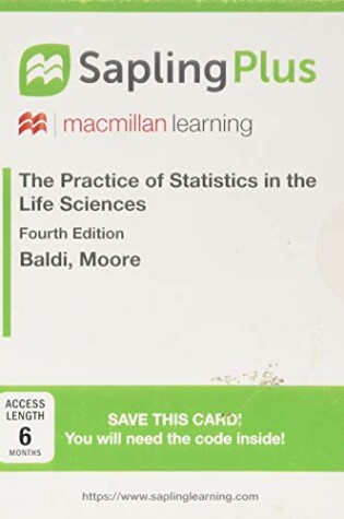 Cover of Saplingplus for the Practice of Statistics in the Life Sciences (Single Term Access)