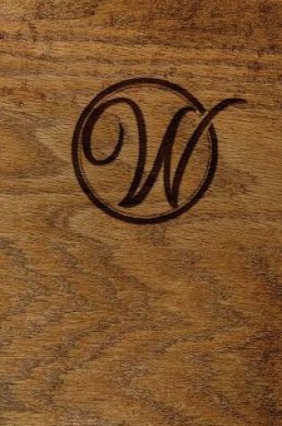 Cover of Wood Burned Monogram Creative Journal - W