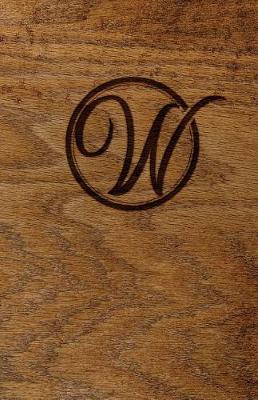 Book cover for Wood Burned Monogram Creative Journal - W