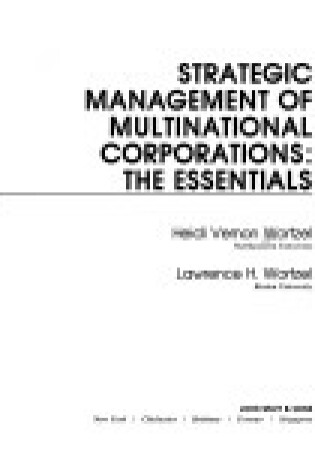 Cover of Strategic Management of Multinational Corporations