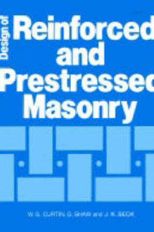 Cover of Design of Reinforced and Prestressed Masonry