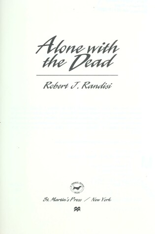 Cover of Alone with the Dead