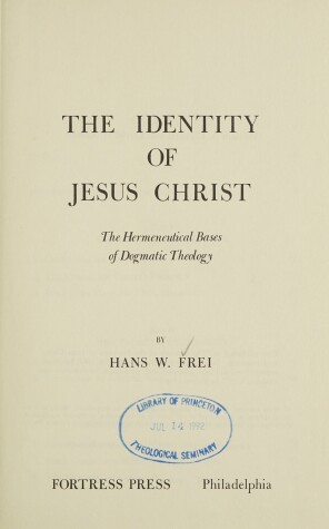 Book cover for Identity of Jesus Christ