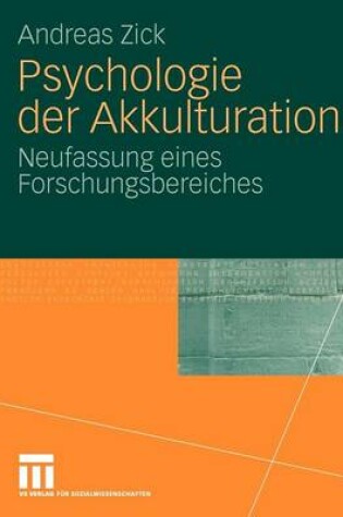 Cover of Psychologie der Akkulturation