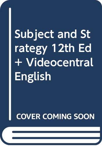 Book cover for Subject and Strategy 12e & Videocentral English