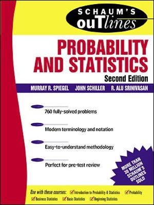 Book cover for Schaum's Outline of Probability and Statistics