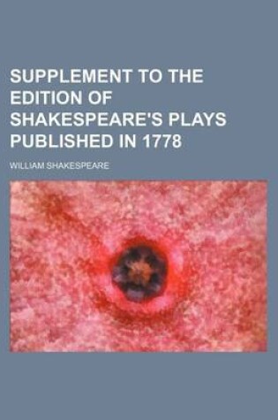 Cover of Supplement to the Edition of Shakespeare's Plays Published in 1778