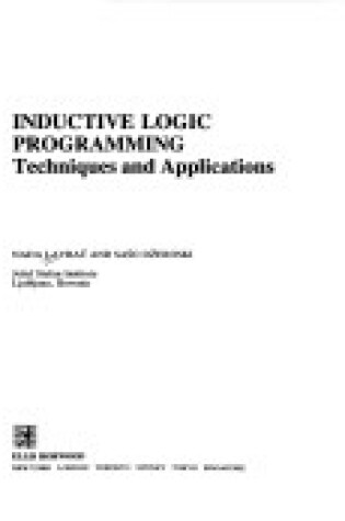 Cover of Inductive Logic Programming