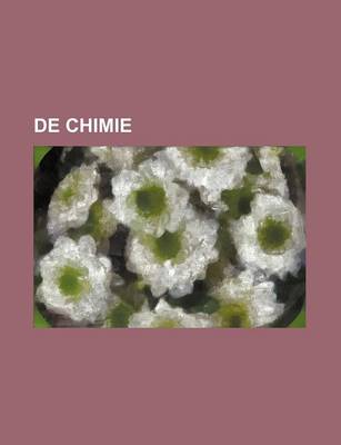 Book cover for de Chimie