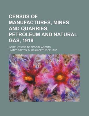 Book cover for Census of Manufactures, Mines and Quarries, Petroleum and Natural Gas, 1919; Instructions to Special Agents