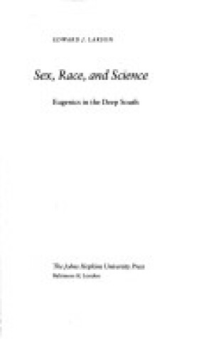 Cover of Sex, Race and Science