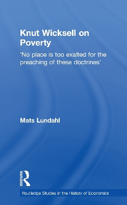 Cover of Knut Wicksell on the Causes of Poverty and its Remedy