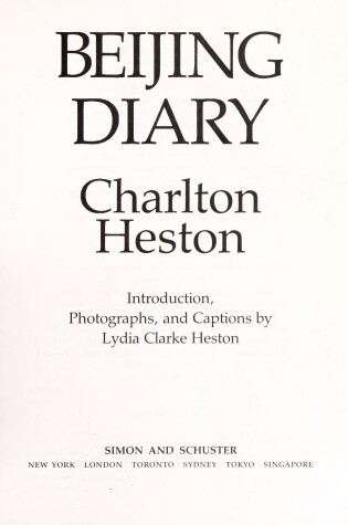 Cover of Beijing Diary