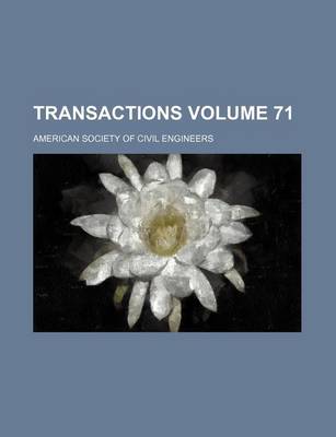 Book cover for Transactions Volume 71