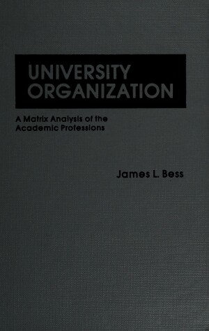 Book cover for University Organization