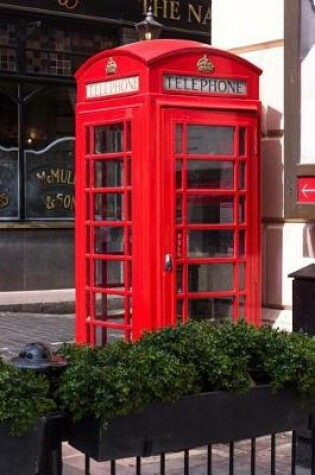 Cover of Cool Red Telephone Booth in London England Travel Journal