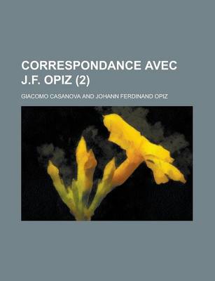 Book cover for Correspondance Avec J.F. Opiz (2)