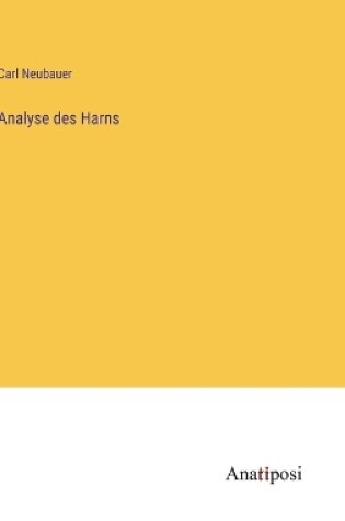 Cover of Analyse des Harns